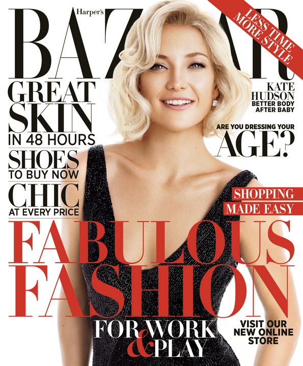 Kate Hudson Shows Off Short Bob Hairstyle On The Cover Of October