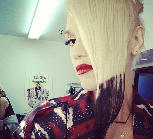 Gwen Stefani Switches Up Her Signature Blonde Locks With Jet Black