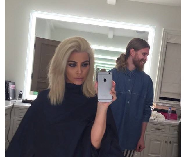 Shocker Alert Kim Kardashian Dyes Hair Platinum Blonde Fashion
