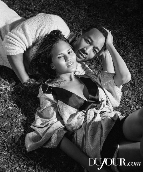 Chrissy Teigen And John Legend Get Kissy For Dujour Magazine Fashion Trend Seeker