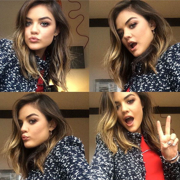 Lucy Hale Instagrams New Haircut With Ombre Blonde Highlights – Fashion ...