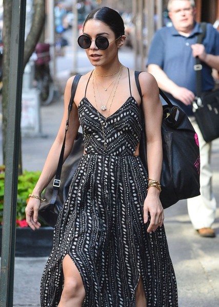 Celebrity Style – Vanessa Hudgens Spotted In Trendy Black & White Maxi ...